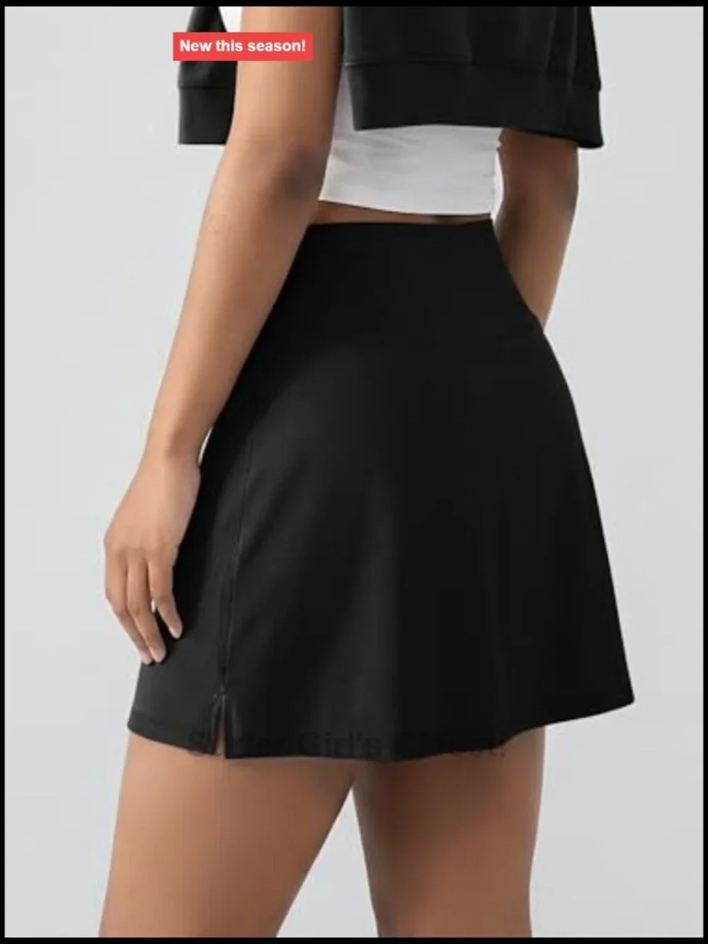 Women's Athletic Skort with Built-in Shorts High Waist Skirt Skort Pockets